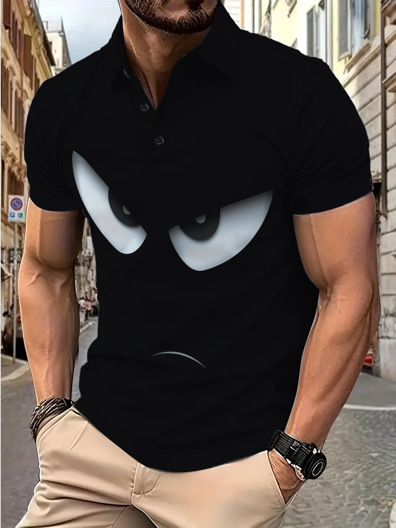 Herren Polo-Shirt Grafik-Print Modern Berlin Style