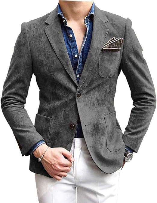 Eleganter Herren Blazer Slim Fit Schwarzer Anzug
