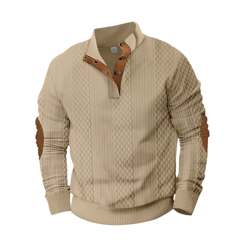 Herren Strickpullover Modern mit Kontrastkragen Elegante Optik