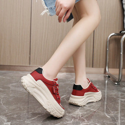 Damen Sneaker Hochwertig Sportlich mit dicker Sohle Trendy