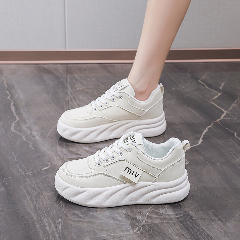 Damen Sneaker Platform atmungsaktiv Komfort Schuhe