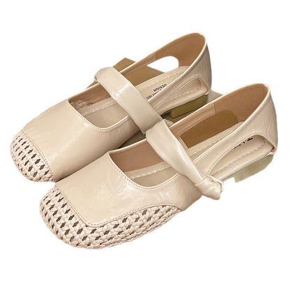 Damen Ballerinas Elegant Flecht Riemchen Schuhe