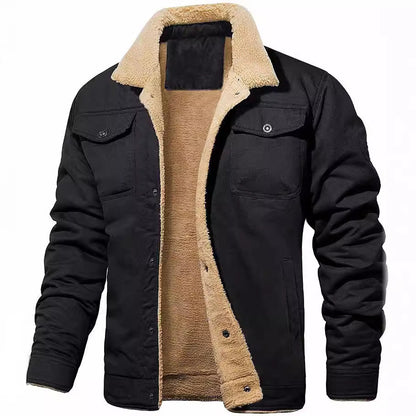 Herren Arbeitsjacke Gefüttert Warm mit Fleecefutter
