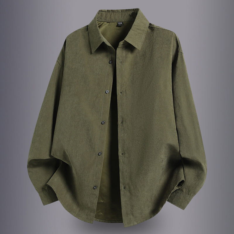 Herren Overshirt Leicht Baumwolle Bequem Schnitt