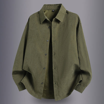 Herren Overshirt Leicht Baumwolle Bequem Schnitt