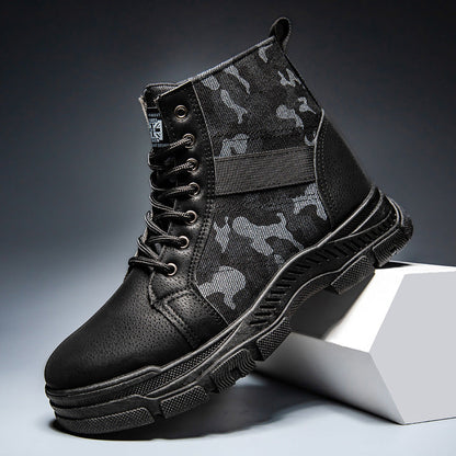 Damen Stiefel Camouflage Ankle Boots Rutschfest Elastisch