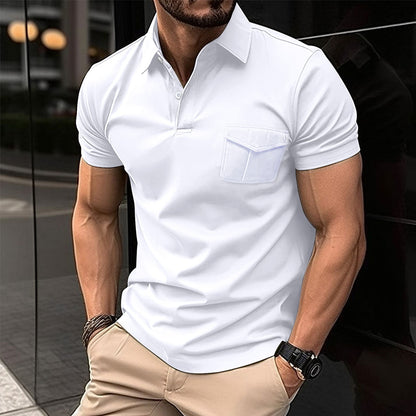 Herren Poloshirt Modern Slimfit Brusttasche