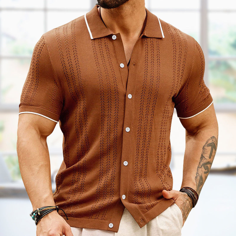 Männer Poloshirt aus luxuriöser Strickware - Marti
