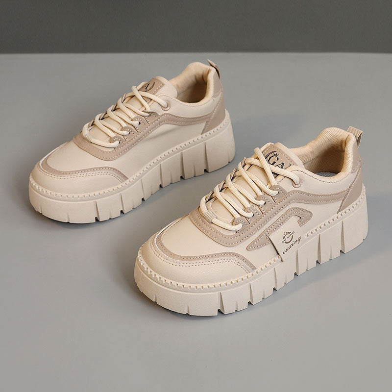 Damen Sneaker Plattform Sportlich Komfortabel