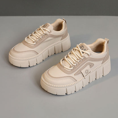 Damen Sneaker Plattform Sportlich Komfortabel
