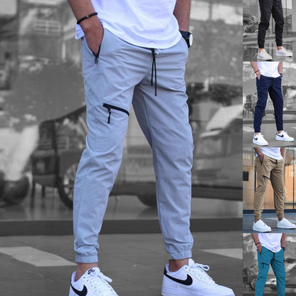 Herren Sport Hose Leicht Mit Reißverschlusstaschen - BerlinGlamour