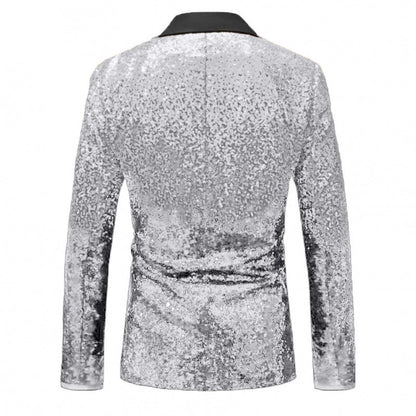 Herren Paillettenblazer Elegant Modern Schnitt
