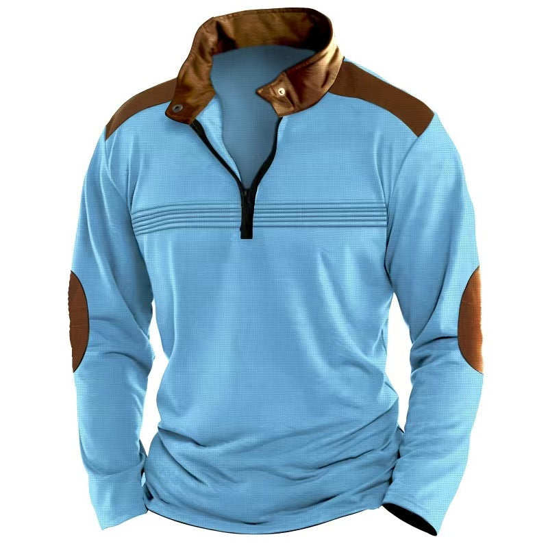 Herren Sportoberteil Funktionsshirt mit Reißverschluss Modern - BerlinGlamour