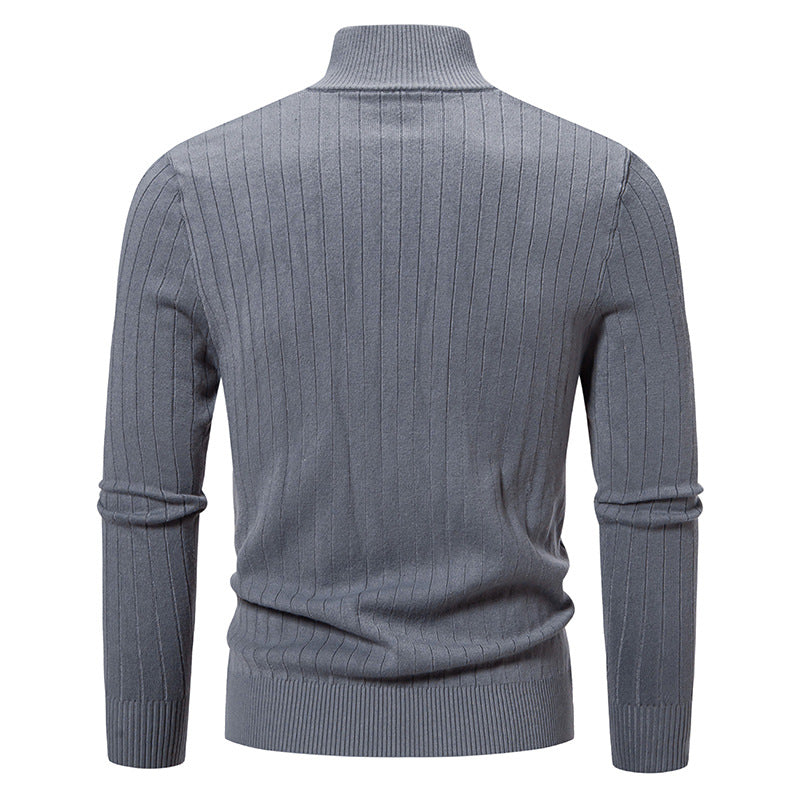 Herren Strickjacke Modern Reißverschluss Rippstruktur
