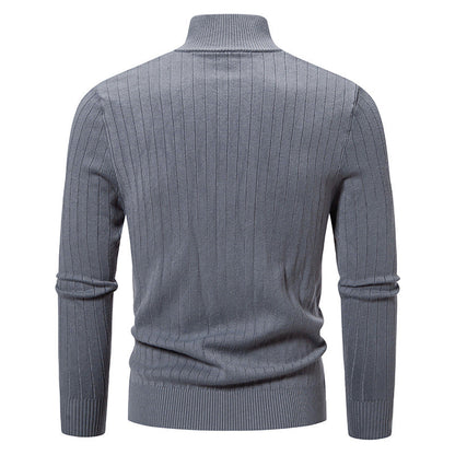 Herren Strickjacke Modern Reißverschluss Rippstruktur