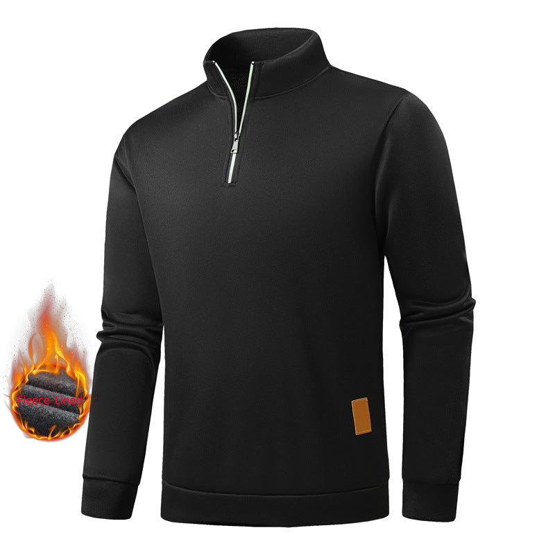 Herren Fleece-Pullover Warm Halbzipp Versand - BerlinGlamour