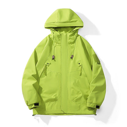 Herren Funktionsjacke Wetterfest mit Kapuze und Taschen