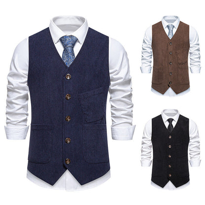 Herren Weste Elegant Klassisch Schwarze Herrenweste
