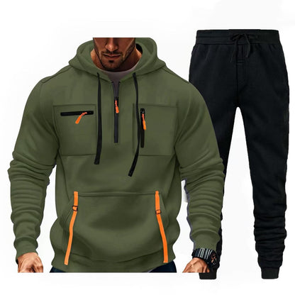 Herren Sportanzug Kapuzenpullover Jogginghose Set