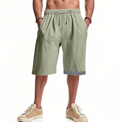 Herren Bermudashorts Bequem Elastisch Mit Kordelzug