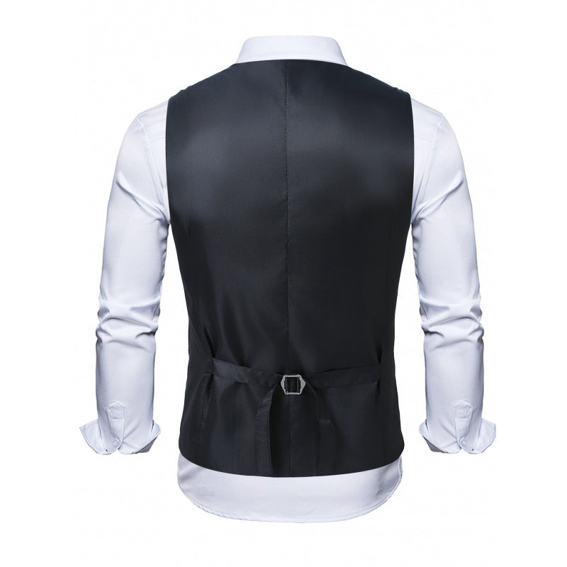 Herren Satinweste Elegant Schwarz Glanz