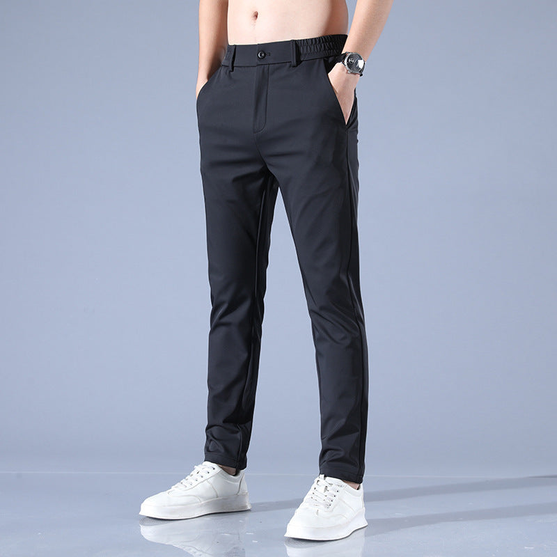 Herren Slim Fit Businesshose Elegant Schwarz
