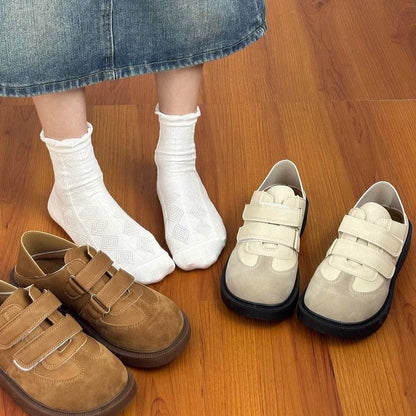 Damen Sneaker Atmungsaktiv Klettverschluss Bequem
