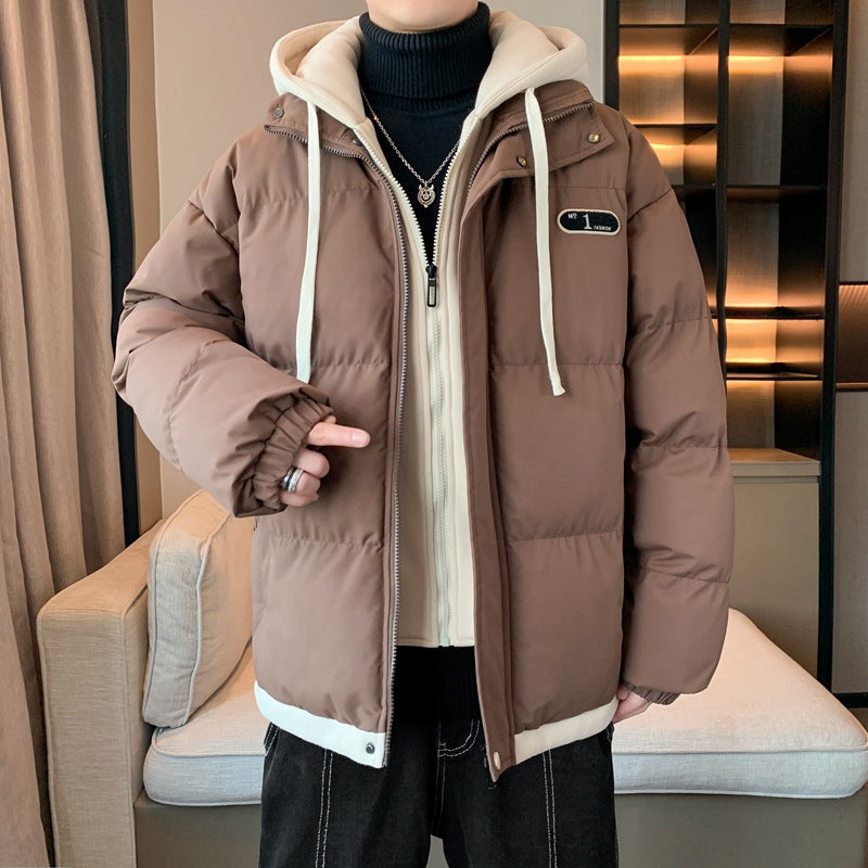 Herren Winterjacke Warm Dickes Futter Mit Kapuze