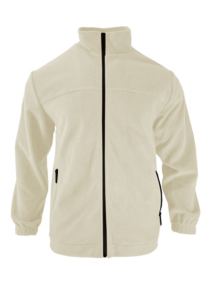Herren Fleecejacke Warm mit Hochkragen und Taschen