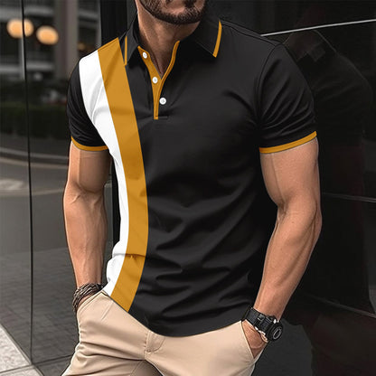 Herren Polohemd Modern Farbblock Style Berlin - BerlinGlamour