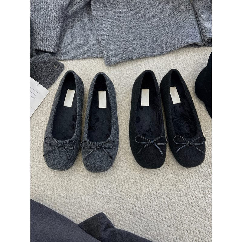 Damen Ballerinas Elegante Schleifendetail Komfort