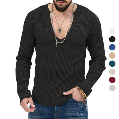 Herren Oberteil Figurbetont Slim Fit Mode
