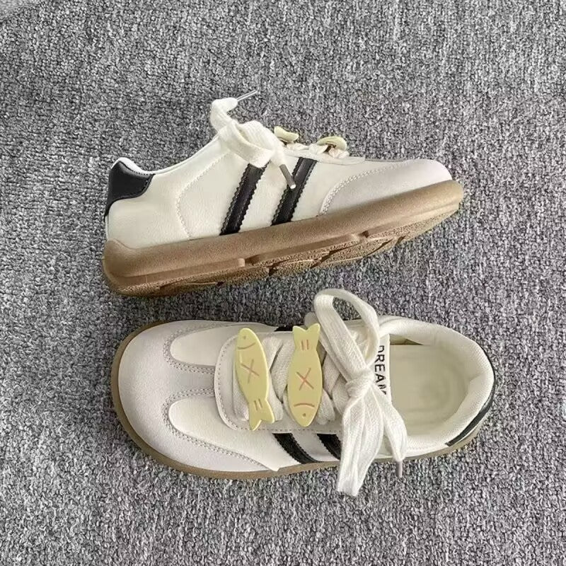 Damen Sneaker Weich Bequem Fischauschnitt Trendy