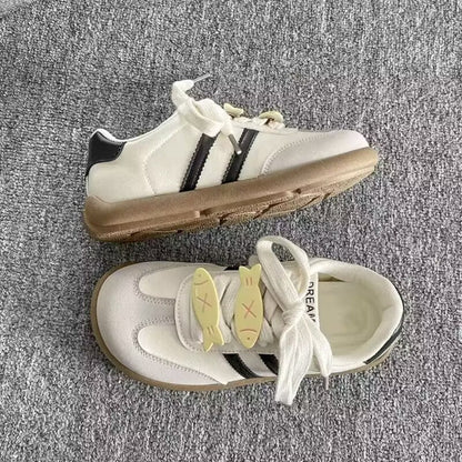 Damen Sneaker Weich Bequem Fischauschnitt Trendy