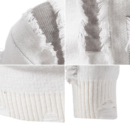 Herren Strickpullover Modern Trendig Mit Fransen