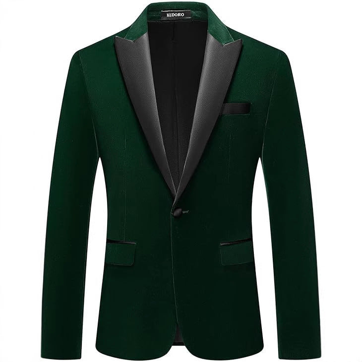 Herren Smoking Blazer Elegant Satiniert Schlank