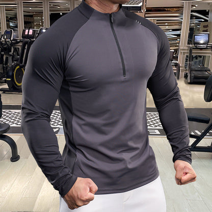 Herren Funktionsshirt Raglan Ärmel Half-Zip Sportlich