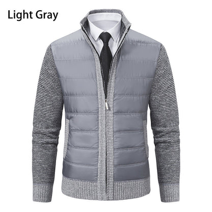 Herren Übergangsjacke Gefüttert Warm Hochkragen Modern