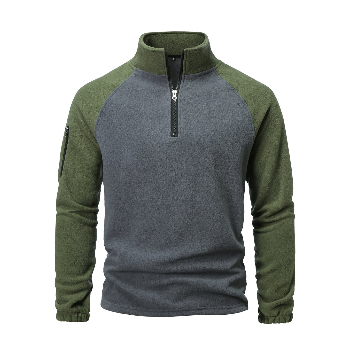 Herren Fleecejacke Hochkragen Reißverschluss Warm