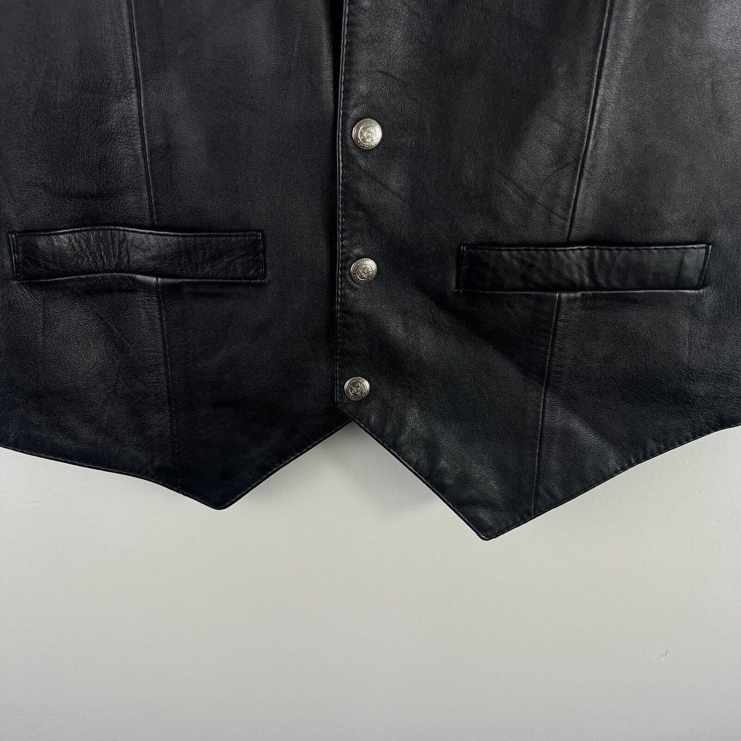 Herren Lederweste Stilvoll Schwarz Elegante
