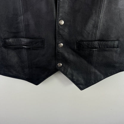 Herren Lederweste Stilvoll Schwarz Elegante