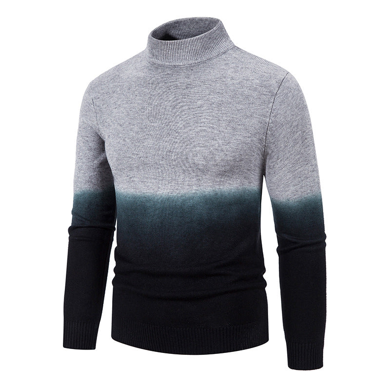 Herren Rollkragenpullover Modern Farbverlauf Qualität