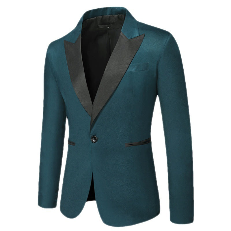 Herren Blazer Elegant Smoking Anzug Modern Schwarz