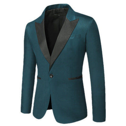 Herren Blazer Elegant Smoking Anzug Modern Schwarz