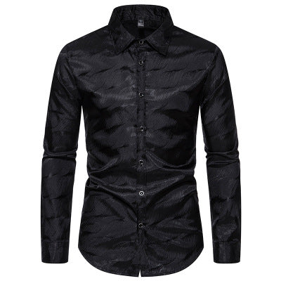 Herren Hemd Elegant Strukturmuster Berlin Stil