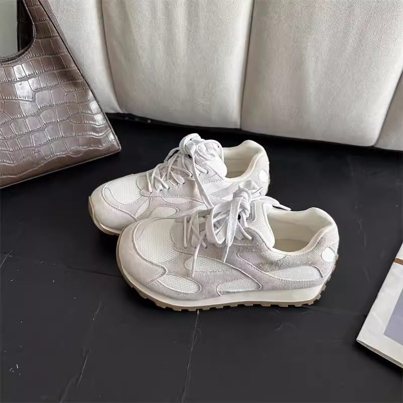 Damen Sneaker Sportlich Atmungsaktiv Wildleder