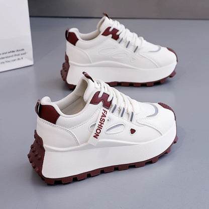 Damen Sneaker Sportlich Plattform Atmungsaktiv