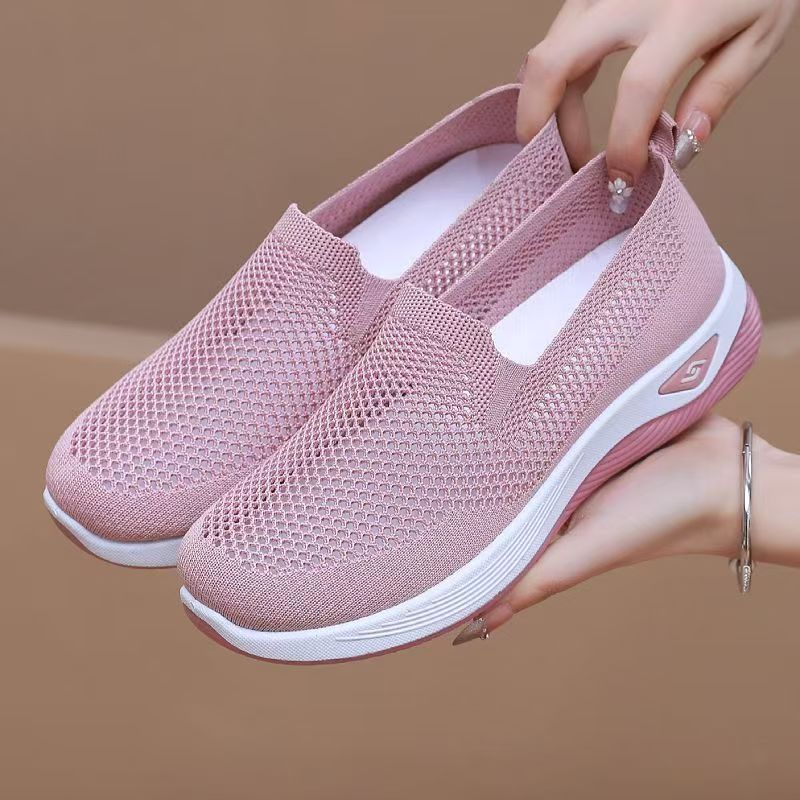 Damen Sneaker Slip-On Luftig Mesh Leicht