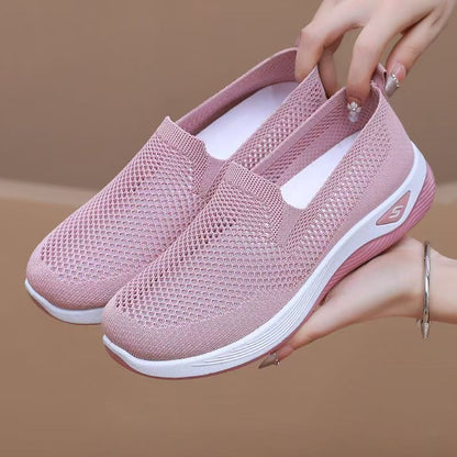 Damen Sneaker Slip-On Luftig Mesh Leicht
