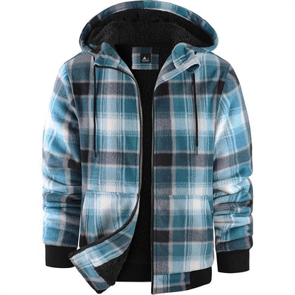 Herren Fleecejacke Karomuster Kuschelig Warm - BerlinGlamour